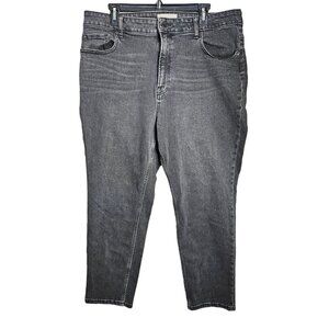 Everlane Women's Curvy Cheeky High Rise Jean Size 35 Regular Black Wash Denim